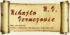 Mihajlo Vermezović vizit kartica